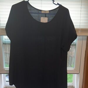 Entro Charcoal Short Sleeve Top